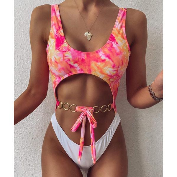 

one-piece suits one piece swimsuit bandage swimwear vintage monokini summer beachwear bathing suit ladies clothes