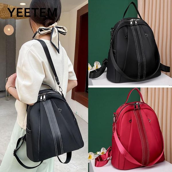 

school bags waterproof large-capacity travel bag student 2021 fashion oxford cloth female casual backpack