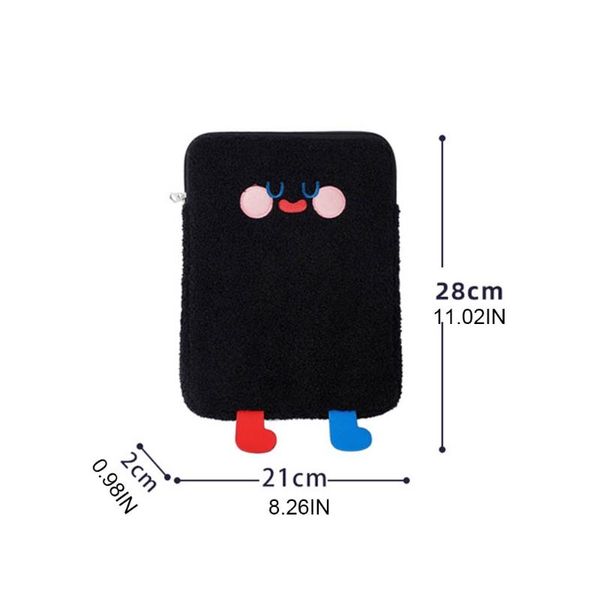 

tablet protect pouch bag case sleeve cute cartoon plush lapcover pocket organizer portable storage supplies j60d cosmetic bags & cases