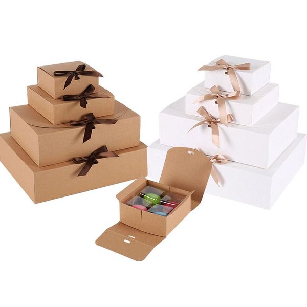 

gift wrap 10pcs diy kraft paper packaging box christmas halloween candy chocolate boxes mooncake case wedding event party favor decor