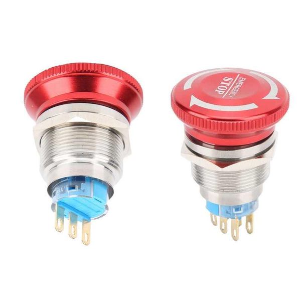 

smart home control 22mm alloy latching mushroom emergency spush button switch ac250v / 5a