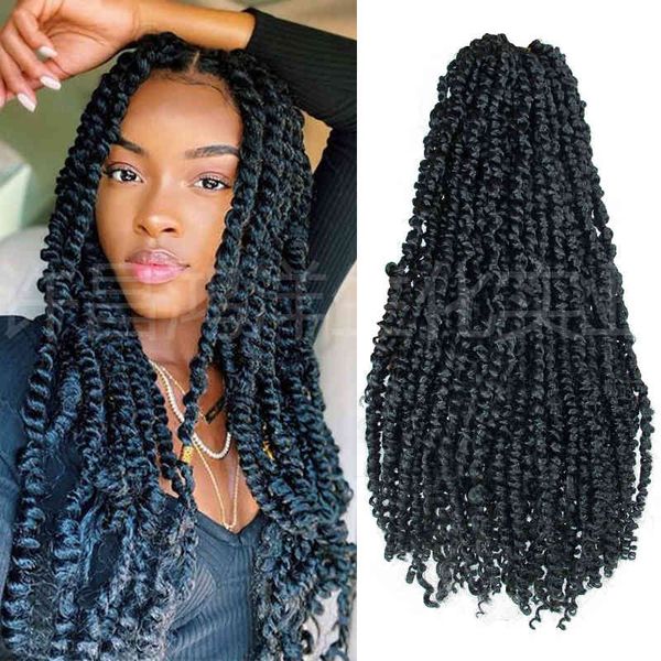 

pass double strand selling twist irregular braided chemical fiber wig, Black