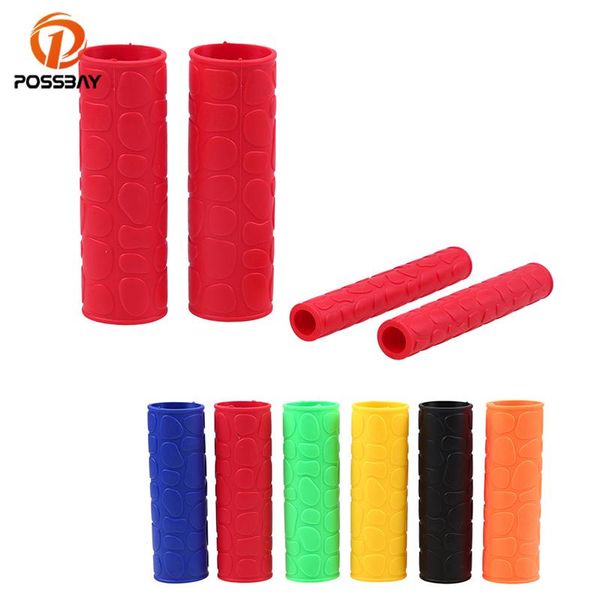 

handlebars possbay 4 pcs anti-slip motorcycle bicycle universal handlebar grip cover motorbike brake clutch lever rubber