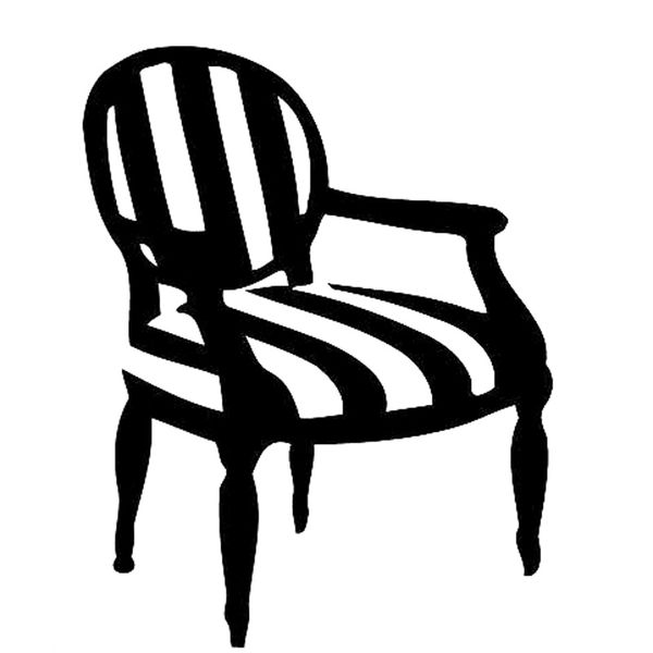 

car sticker chair pattern decoration accessories sticker waterproof sunscreen black/white,16cm*13cm