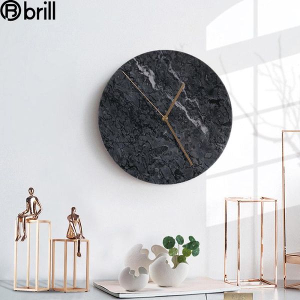 

wall clocks modern clock with pendulum nordic ins art silent atmosphere fashion creative personality living room bedroom marble