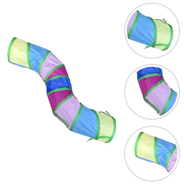 

1pc foldable cat tunnel pet teasing plaything s-curved toys