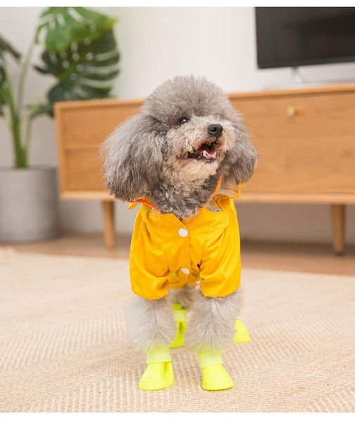 

dog apparel raincoat pet reflective strip