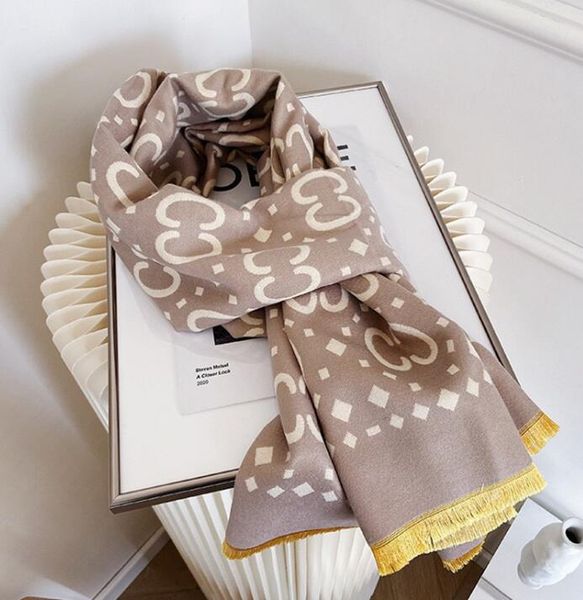 

classic designer woman cashmere scarves men women winter wool spinning scarve womens shawls scarf letter printing pattern jacquard pashminas, Blue;gray