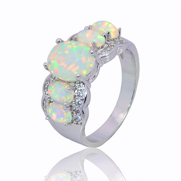 Großhandel Einzelhandel Modeschmuck Weißer Opal Feuerstein Sterling Splitter Anhänger Für Frauen RAT002 Eheringe