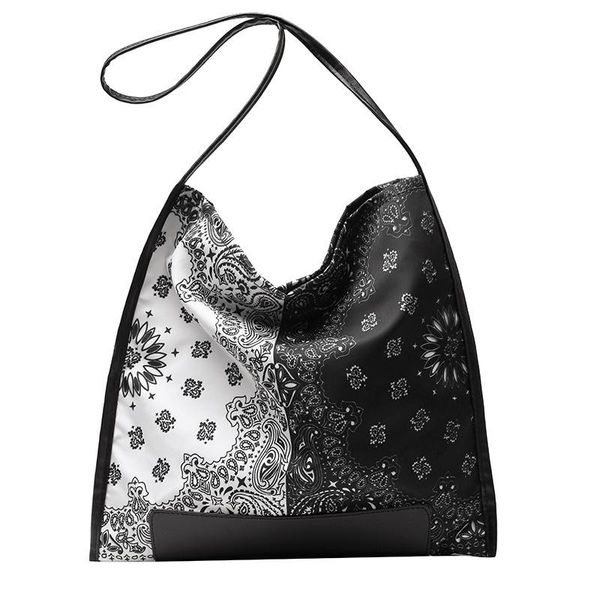 

evening bags fashion handbags literary artistic leisure stitching shoulder bag for women retro totem printing large capacity handbag