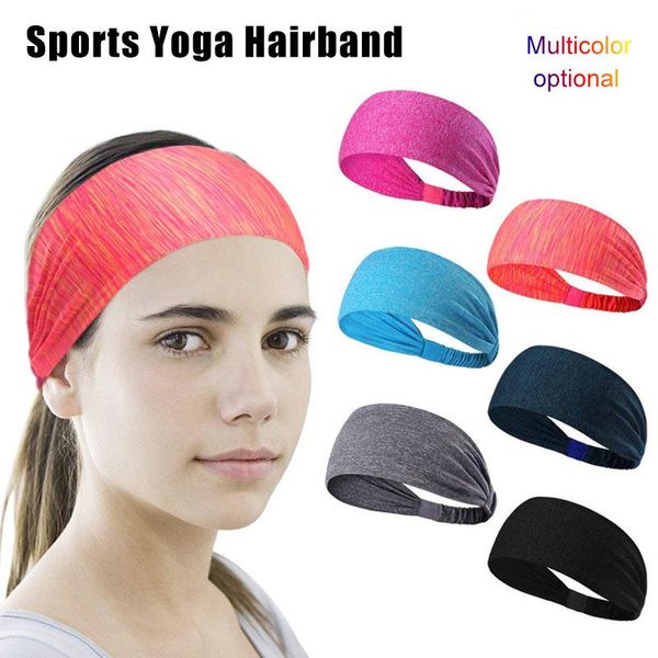 

wholesale women men wide sports headband stretch hair bands elastic sweatband for running yoga outdoor x85