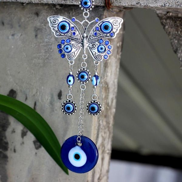 

decorative objects & figurines wind chimes turkey evil eye pendants amulet home wall hanging decor blessing protection gift dream catcher bl