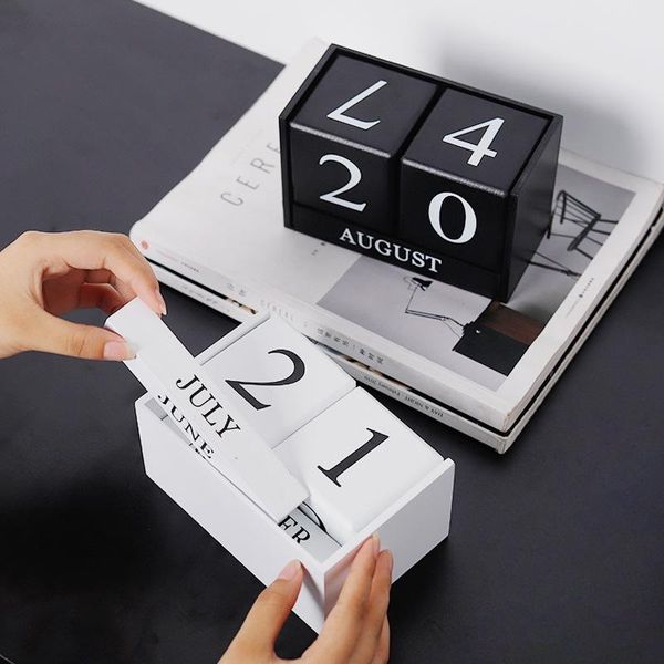 

novelty items 1 pc wooden desksetting calendar perpetual decorations home study office decoration accessories po props