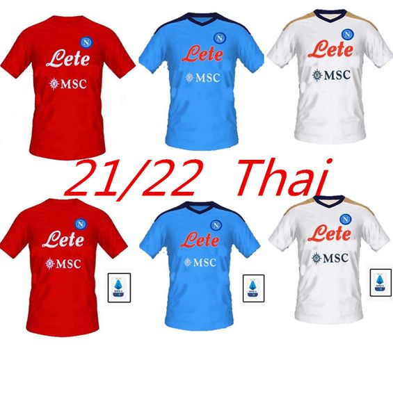 

2021 2022 ssc napoli soccer jerseys home away 3th insigne mertens milik callejon maradona zielinski custom 21 22 naples football shirt, Black;yellow