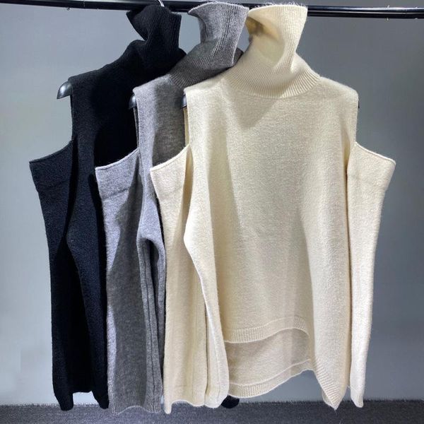 

Women's Sweaters Ladies sexy Off Shoulder Pullovers Sweater Korean design stylish Long Sleeve spring Female Jumper T066 5TOM, White;black