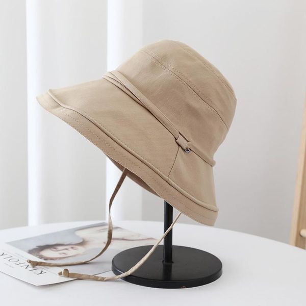 

wide brim hats fashion large floppy summer sun hat bucket with ribbon for women tourist panama cap chapeau femme, Blue;gray
