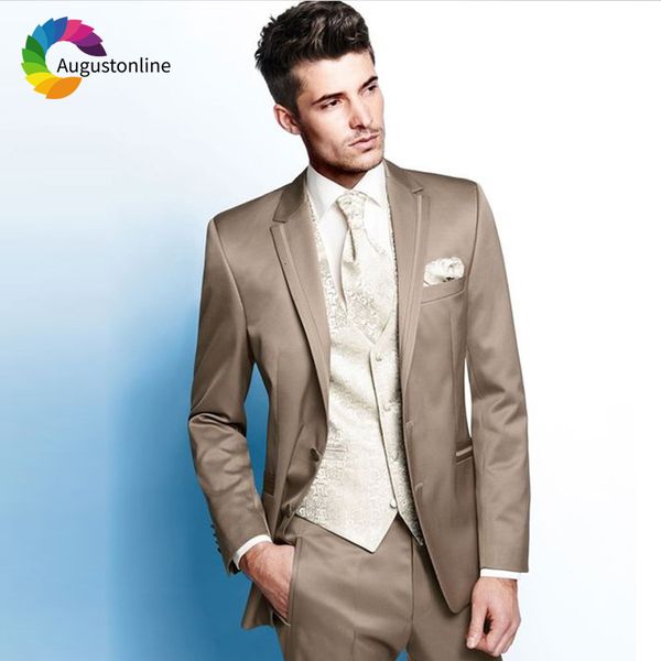 

men's suits & blazers brown classic for wedding slim fit groom tuxedos 2piece(jacket+pants) man blazer costume homme terno ma, White;black