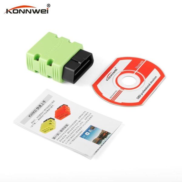 

diagnostic tools konnwei kw902 elm327 bluetooth obd2 car fault scanner detector tool code reader obdii auto interface