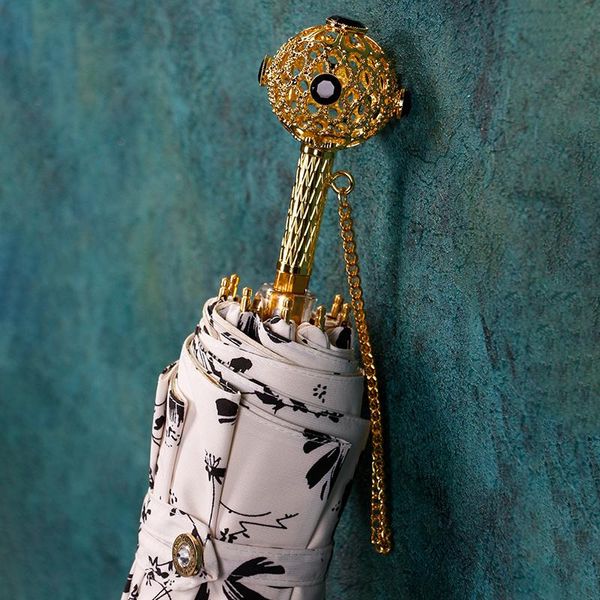 

umbrellas luxury uv umbrella outdoor travel portable folding solid color rain fabric paraguas gear df50ys