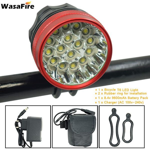 

wasafire 30000 lumens bicycle lamp headlight 16*xml-t6 led bike front light waterproof headlamp for riding cycling accessories lights