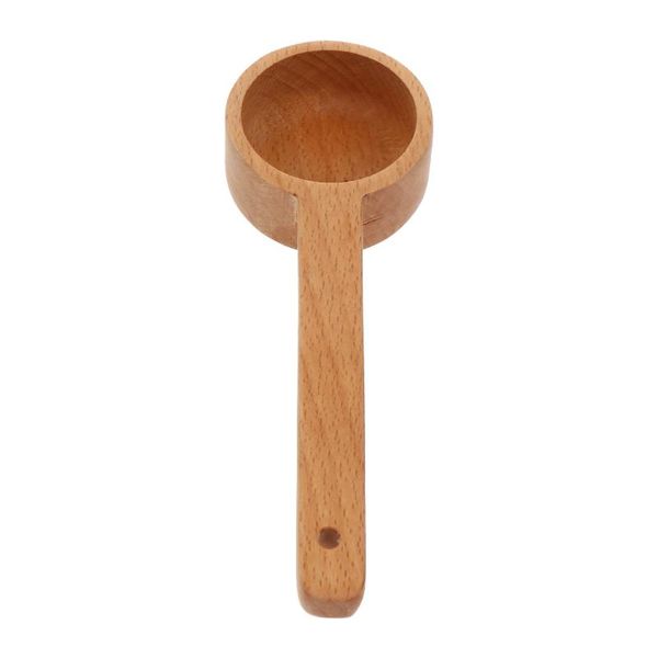 

manual coffee grinders 1pc scoop practical wooden spoon simple measuring (khaki)
