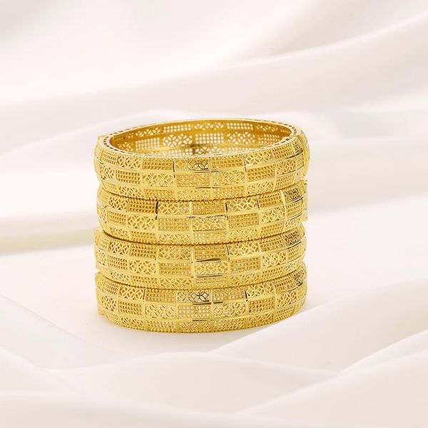 

bangle exquisite gold 60mm openable for women fashion dubai bride wedding ethiopian bracelet africa jewelry party gifts, Black