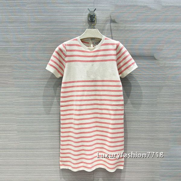 

casual dresses luxury designer high end summer dress for women manga short letter embroidered woman mini stripe clothes t97w, Black;gray