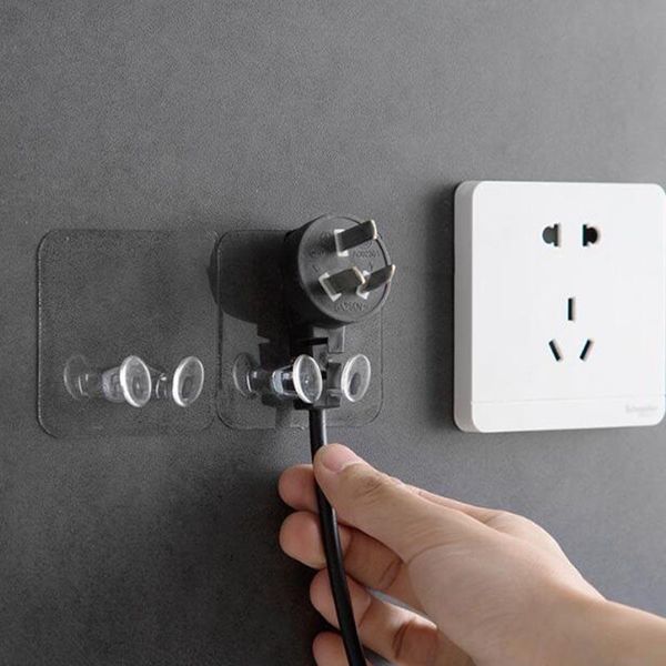

hooks & rails wall storage hook punch-power plug socket holder kitchen stealth adhesive hanger office wholesale price