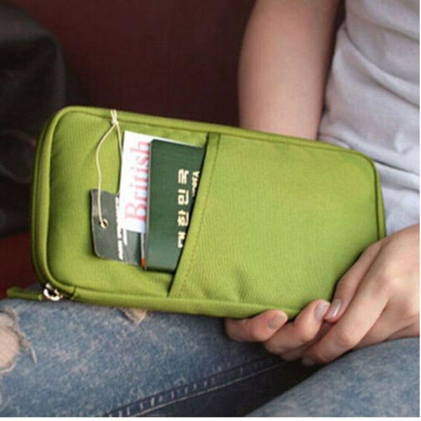 

card holders travel passport credit id cash wallet purse holder case document bag, Brown;gray