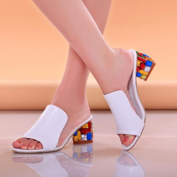 

2022 new style women sandals ladies open toe sandals square heels spring summer shoes sandals woman footwear, Black