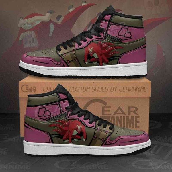 

four tails son goku sneakers custom anime sho, Black