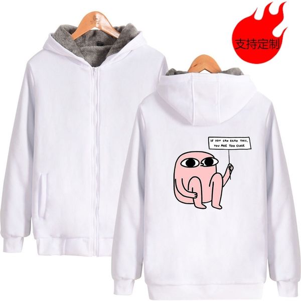 

2020 dreamwastaken2d plush thickened and women's zipper sweater dream, Black