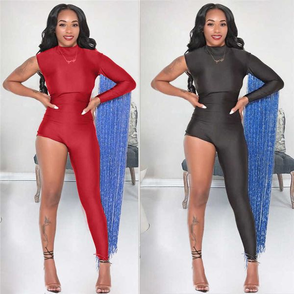 

women's jumpsuits & rompers with tassel romper fashion irregular trouser womens skinny soild color crew neck long s etqs, Black;white