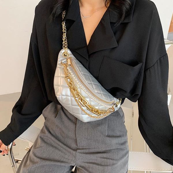 

waist bags pu leather chest bag for women small 2021 casual shoulder simple female fashion handbags and purses