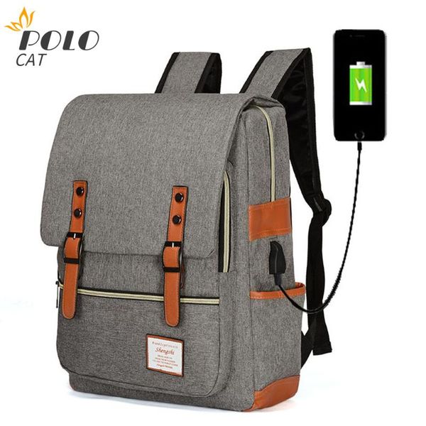 

backpack waterproof shoulder anti-theft usb charging college style school bag notebook leisure travel laptop