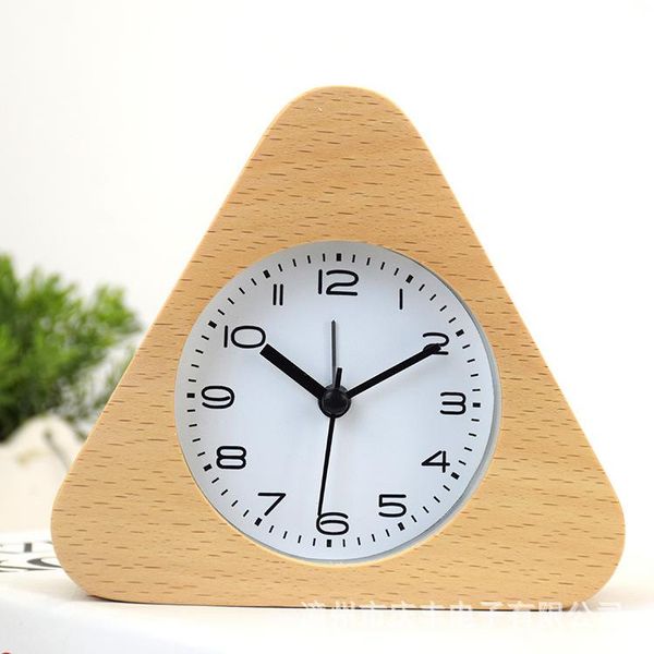 

other clocks & accessories wooden clock alarm snooze bedside kids circular needle backlight desksilent wood no ticking despertador bs50a