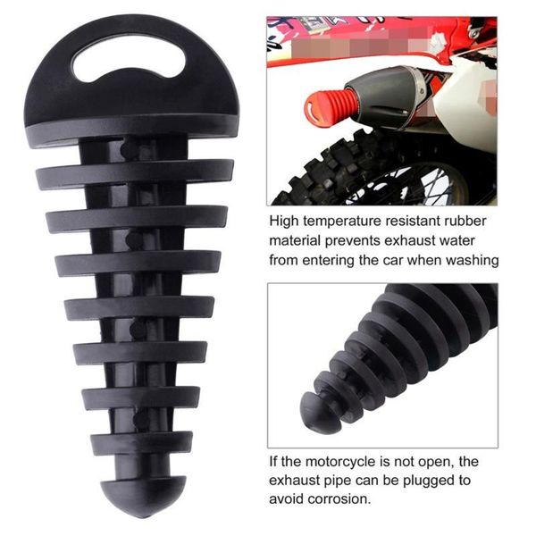

motorbike tailpipe rubber plug move blow-down escape moto muffler wash motorcycle exhaust pipe protector system