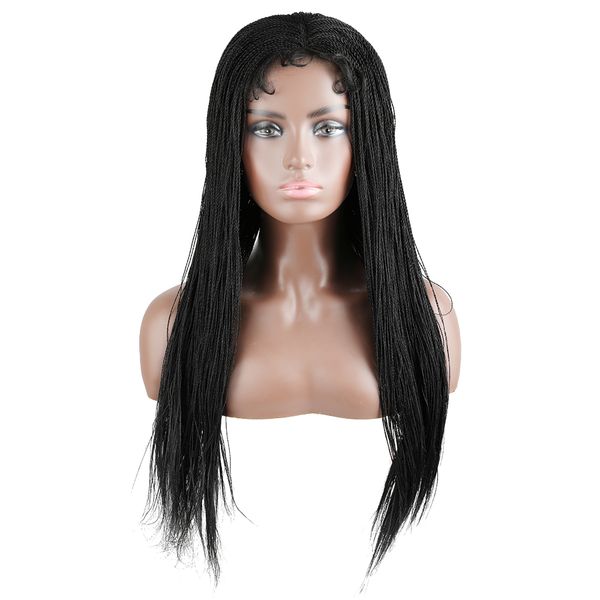 

braided wigs for black women synthetic lace front wig 30 inches 4x4 cornrow braid wigs with baby hair handmade box braid wig