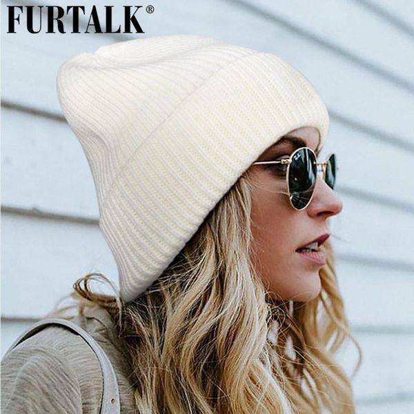 

beanies furtalk beanie hat women men knit winter cuff warm skull caps