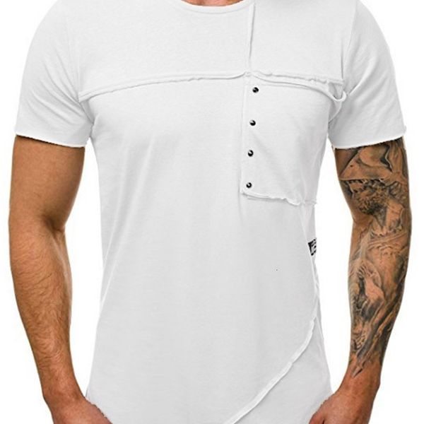 

men's t-shirts summer short-sleeved t-shirt casual round neck clothing solid color cotton t105 ceph, White;black