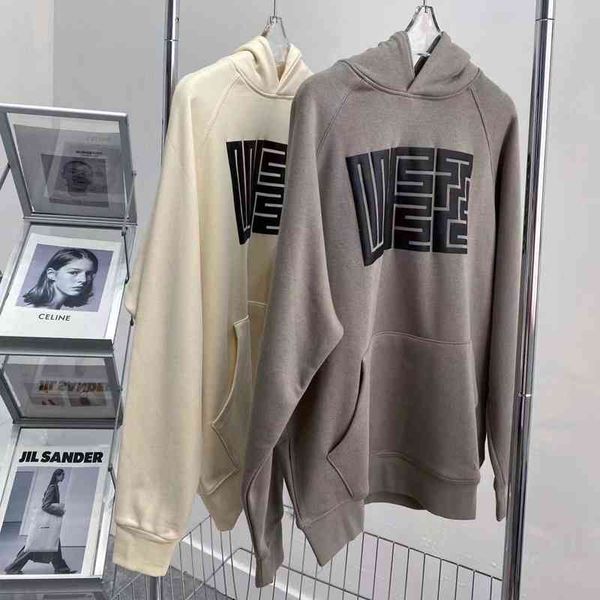 

2021 autumn winter new paris fashion brand sweater hip hop maze foam casual loose hoodie for men and women, Black