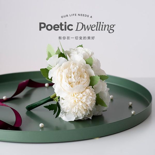 

decorative flowers & wreaths manufacturer elma boquet holder high-end home artificial flower decoration indoor silk pographic prop