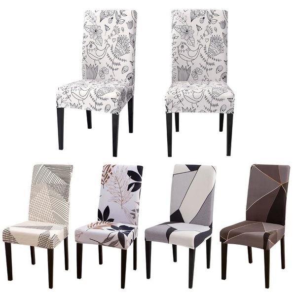 

chair covers spandex dining chairs cover seat protector stretch floral print banquet case xmas decor