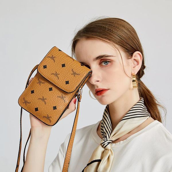 

storage bags multifunctional hanging neck pu crossbody mobile phone bag