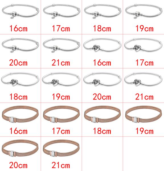 2021 новый стиль 925 стерлинговой серебряной моды Wild Diy Cartioon Creative Noble Basic Chain Bracelet Factory Direct Sales
