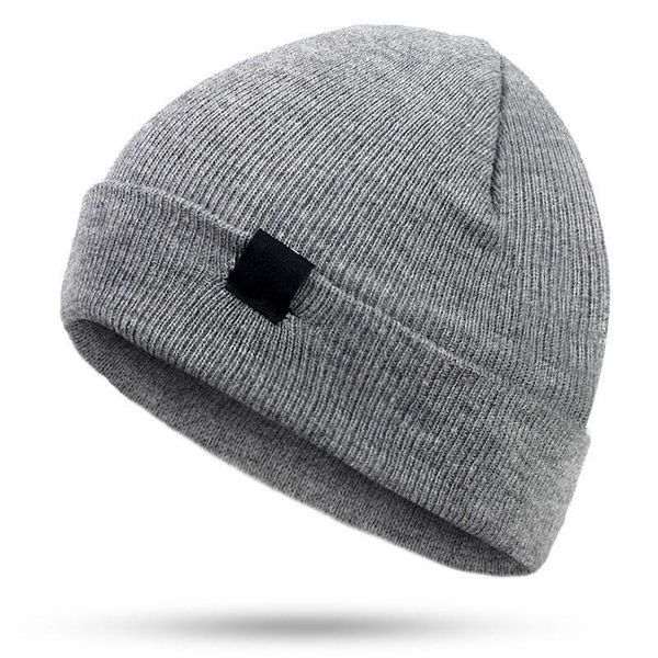 

beanies solid color men winter soft elastic warm knitted hat bonnet outdoor hip-hop ear warmer protection male cap caps