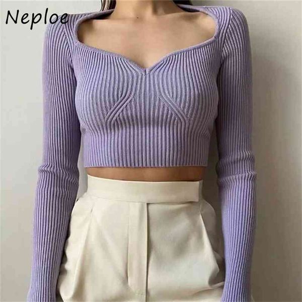 

solid color sweater women simple slim fit knitted autumn fashion long sleeve femme pullovers 1g467 210422, White;black