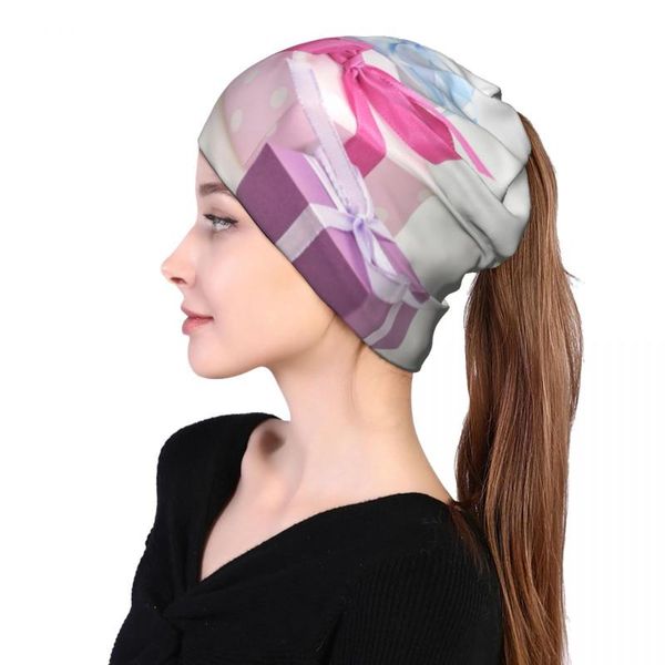 

beanies gift parcel surprise ribbon christmas multifunction beanie hat