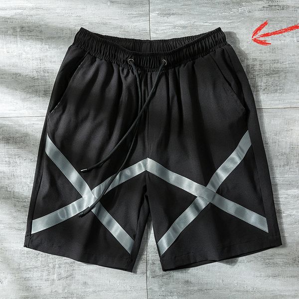 

fashion shorts casual pants 2021 summer men's sports loose capris / trend wear, White;black