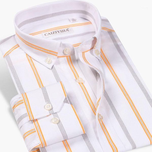 

men's dress shirts 100% cotton stylish long sleeve striped shirt social work button-down collar soft classic smart casual shirt1 y0d2, White;black